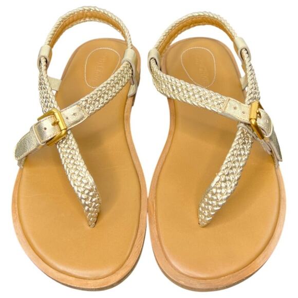 See by Chloé Nola Gold Sandals Size 37.5 / 7.5 - Picture 1 of 8